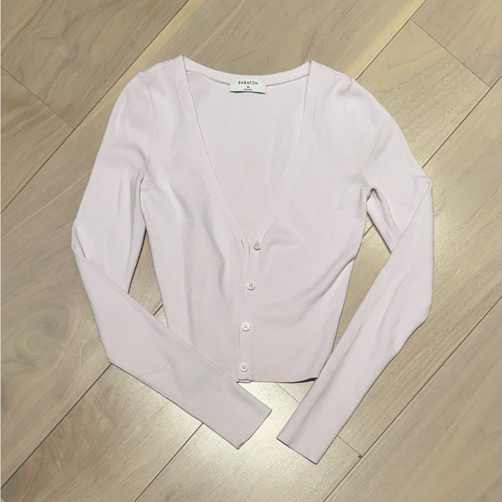 Aritzia Babaton Lilac Cardigan